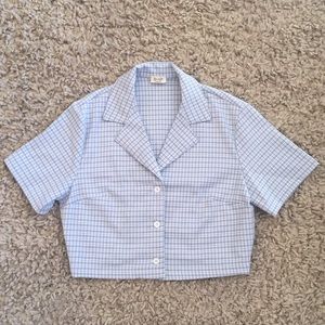 Brandy Melville Cropped Button Up Top